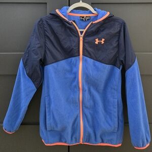 Under Armour Kids Fleece Jacket - Blue and Solar Orange